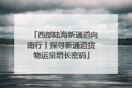 西部陆海新通道向南行丨探寻新通道货物运量增长密码