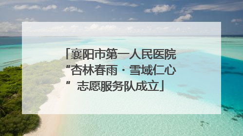 襄阳市第一人民医院“杏林春雨・雪域仁心”志愿服务队成立