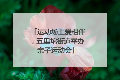 运动场上爱相伴，五里坨街道举办亲子运动会