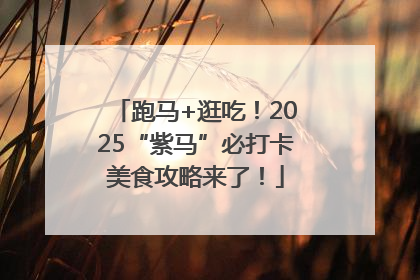 跑马+逛吃！2025“紫马”必打卡美食攻略来了！