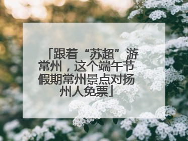 跟着“苏超”游常州，这个端午节假期常州景点对扬州人免票