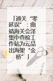 通关“零延误”：曲靖海关会泽集中查检工作站为云品出海架“金桥”