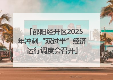 邵阳经开区2025年冲刺“双过半”经济运行调度会召开