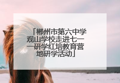 郴州市第六中学观山学校走进七一一研学红培教育营地研学活动