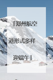 郑州航空港形式多样迎端午