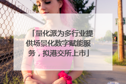 量化派为多行业提供场景化数字赋能服务，拟港交所上市