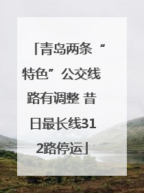 青岛两条“特色”公交线路有调整 昔日最长线312路停运