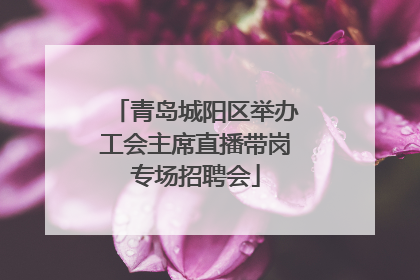青岛城阳区举办工会主席直播带岗专场招聘会