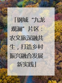 钢城“九龙观澜”片区：农文旅深融共生，打造乡村振兴融合发展新实践