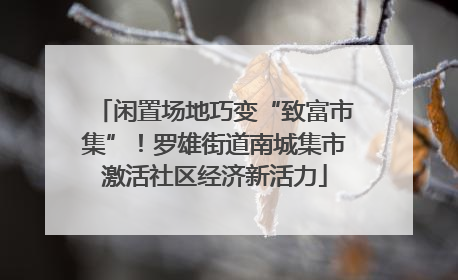 闲置场地巧变“致富市集”！罗雄街道南城集市激活社区经济新活力