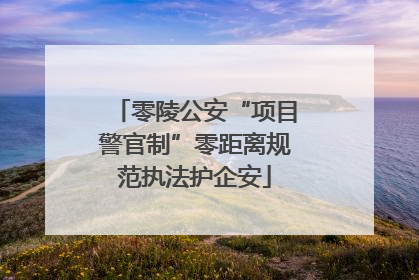 零陵公安“项目警官制”零距离规范执法护企安