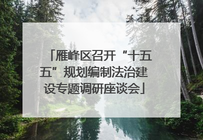 雁峰区召开“十五五”规划编制法治建设专题调研座谈会