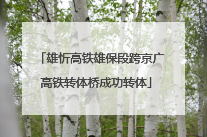雄忻高铁雄保段跨京广高铁转体桥成功转体