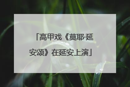 高甲戏《莫耶·延安颂》在延安上演