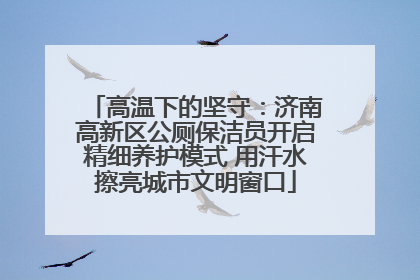 高温下的坚守：济南高新区公厕保洁员开启精细养护模式 用汗水擦亮城市文明窗口