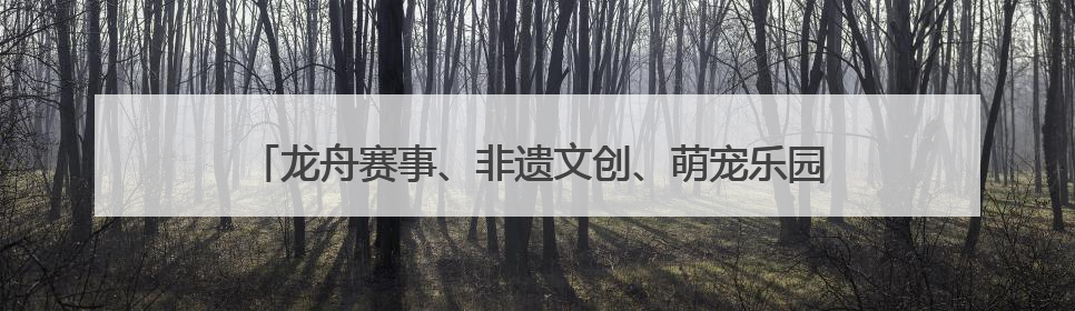龙舟赛事、非遗文创、萌宠乐园……山东让传统与童趣撞个满怀
