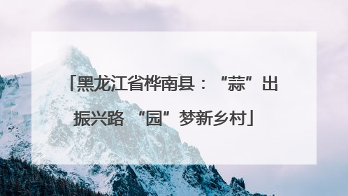 黑龙江省桦南县：“蒜”出振兴路 “园”梦新乡村