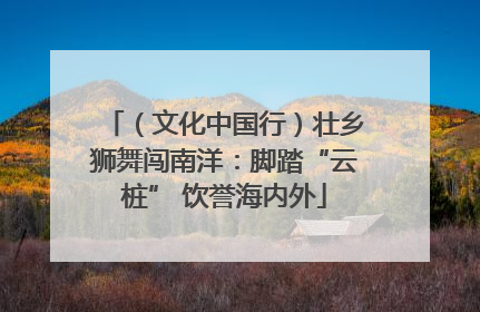 （文化中国行）壮乡狮舞闯南洋：脚踏“云桩” 饮誉海内外