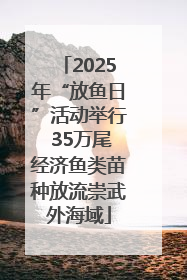 2025年“放鱼日”活动举行 35万尾经济鱼类苗种放流崇武外海域