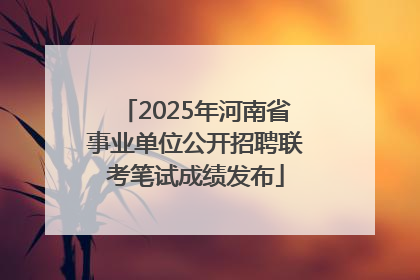 2025年河南省事业单位公开招聘联考笔试成绩发布