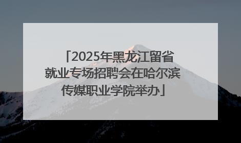 2025年黑龙江留省就业专场招聘会在哈尔滨传媒职业学院举办