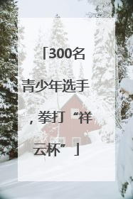 300名青少年选手，拳打“祥云杯”