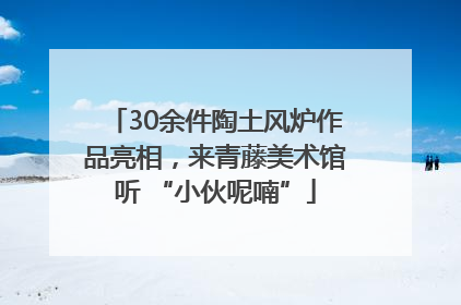 30余件陶土风炉作品亮相，来青藤美术馆听 “小伙呢喃”