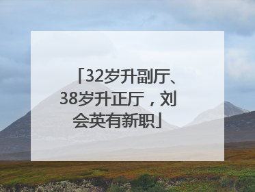 32岁升副厅、38岁升正厅，刘会英有新职