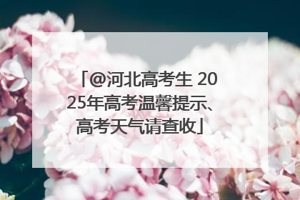 @河北高考生 2025年高考温馨提示、高考天气请查收