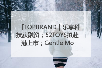 TOPBRAND｜乐享科技获融资；52TOYS拟赴港上市；Gentle Monster合作谷歌；Valentino传播官离职